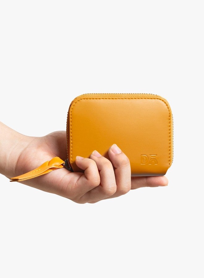 DailyObjects Chrome Yellow Zipper Slim Card & Coin Wallet | Made with Vegan Leather Material | Carefully Handcrafted | Coin Pocket - Image 2